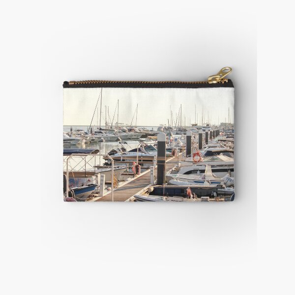 Item preview, Serene Marina with Docked Boats designed and sold by eddiebarronshop.