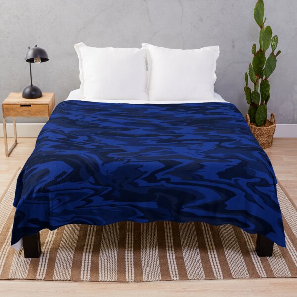 Item preview, Dark Royal Blue Wavy Liquid Pattern designed and sold by CamilasPrints.