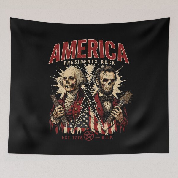 Item preview, Presidents Rock Washington Lincoln Guitar America 250 Years v9 designed and sold by DarylWelsh2024.