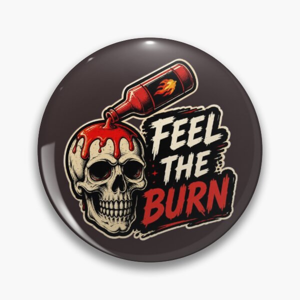 Item preview, Feel the Burn – Hot Sauce Skull Sticker | Spicy Food Horror Design designed and sold by GRYFFWEAR.