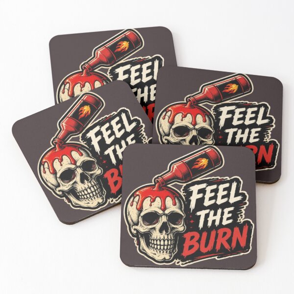 Item preview, Feel the Burn – Hot Sauce Skull Sticker | Spicy Food Horror Design designed and sold by GRYFFWEAR.