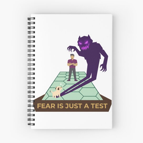 Item preview, Fear Is Just A Test Sticker designed and sold by Pixel & Chaos.