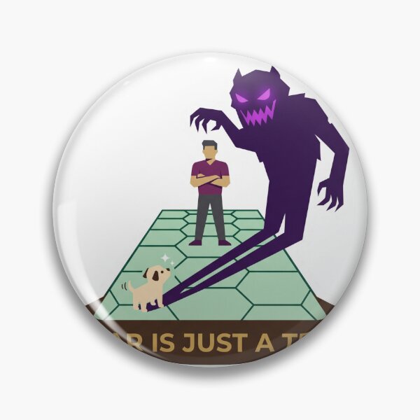 Item preview, Fear Is Just A Test Sticker designed and sold by Pixel & Chaos.