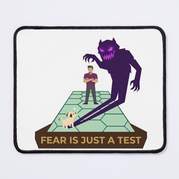 Item preview, Fear Is Just A Test Sticker designed and sold by Pixel & Chaos.