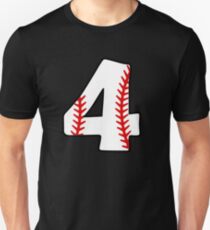 Number 4 Baseball #4 Slim Fit T-Shirt