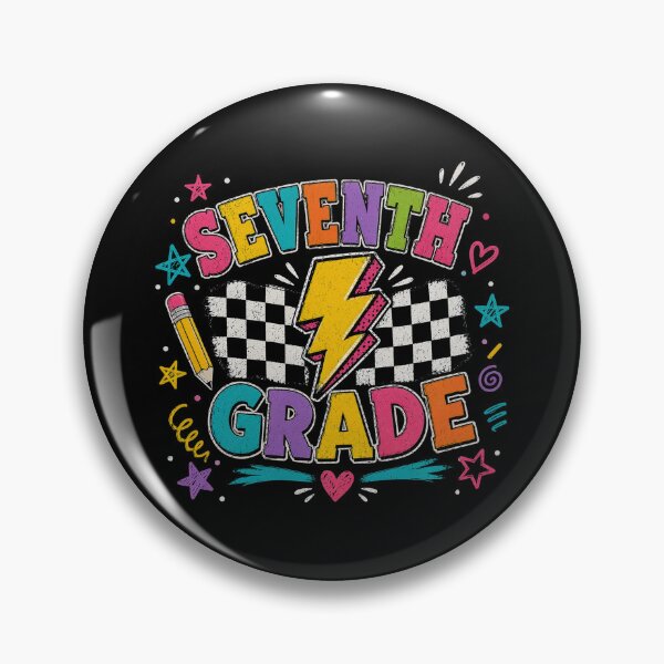 Item preview, Seventh Grade Lighting Bolt Pencil Retro 7th Grade Teacher designed and sold by OlakunleOloroz.