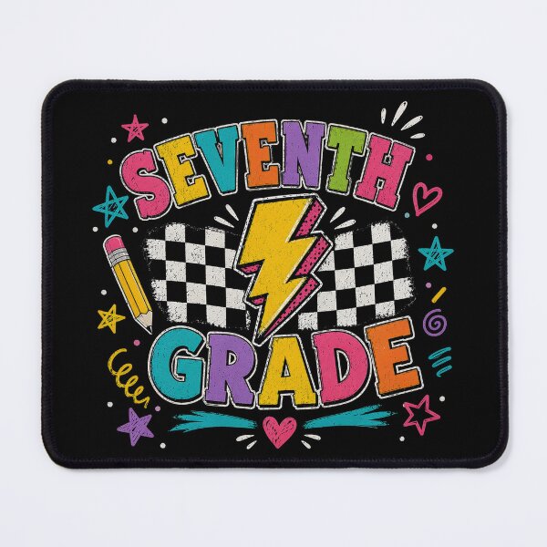 Item preview, Seventh Grade Lighting Bolt Pencil Retro 7th Grade Teacher designed and sold by OlakunleOloroz.