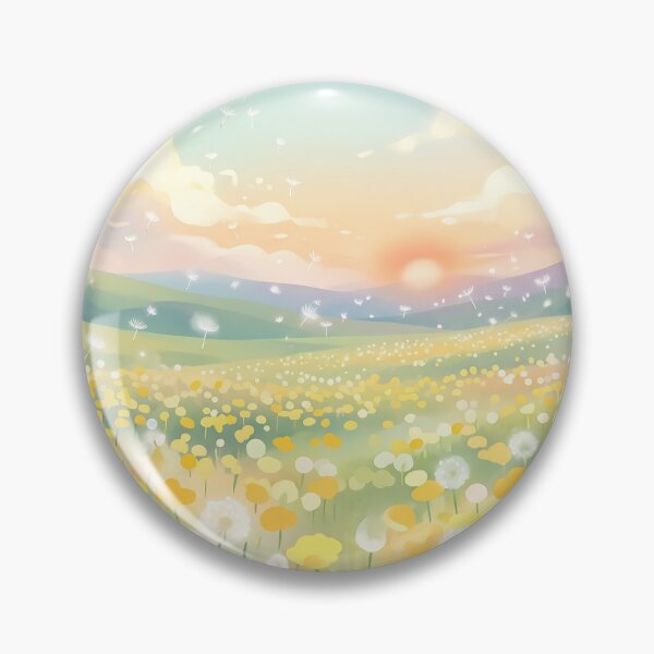 Item preview, Soft Sunrise Over Golden Dandelion Field designed and sold by Neural Dream.