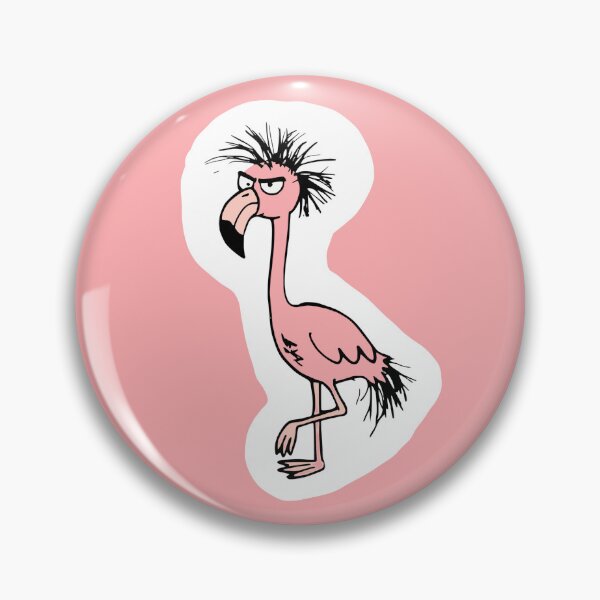 Item preview, Messy Pink Angry Flamingo Cartoon Doodle Drawing designed and sold by TackyTime.