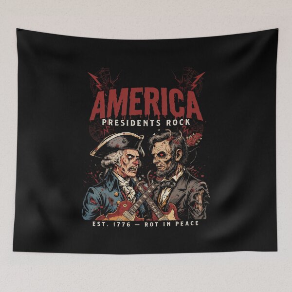 Item preview, Presidents Rock Washington Lincoln Guitar America 250 Years v10 designed and sold by DarylWelsh2024.