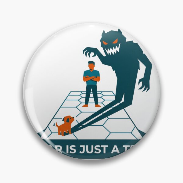 Item preview, Fear Is Just A Test Sticker designed and sold by Pixel & Chaos.