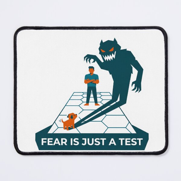Item preview, Fear Is Just A Test Sticker designed and sold by Pixel & Chaos.