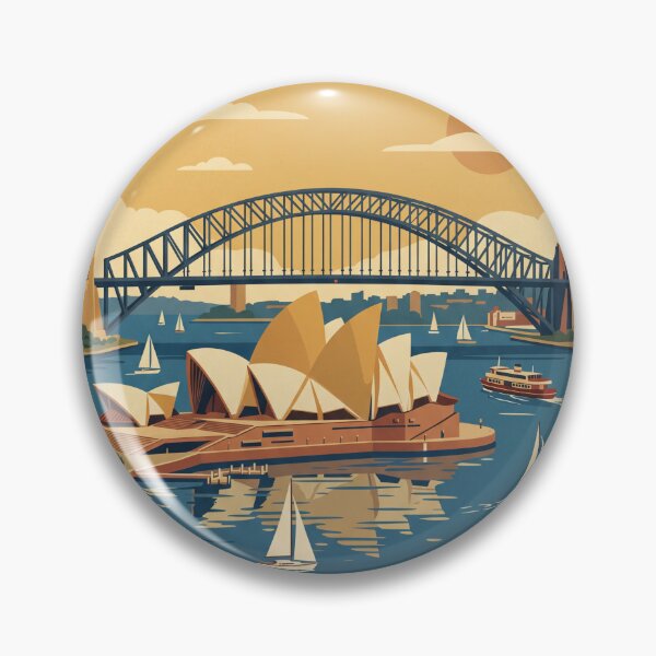 Item preview, Sydney Australia Vintage Travel Poster designed and sold by Bomax121.