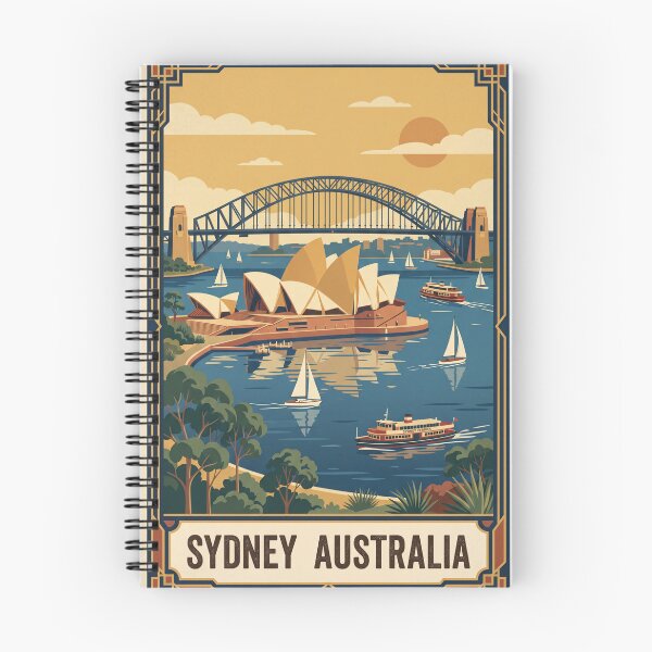 Item preview, Sydney Australia Vintage Travel Poster designed and sold by Bomax121.
