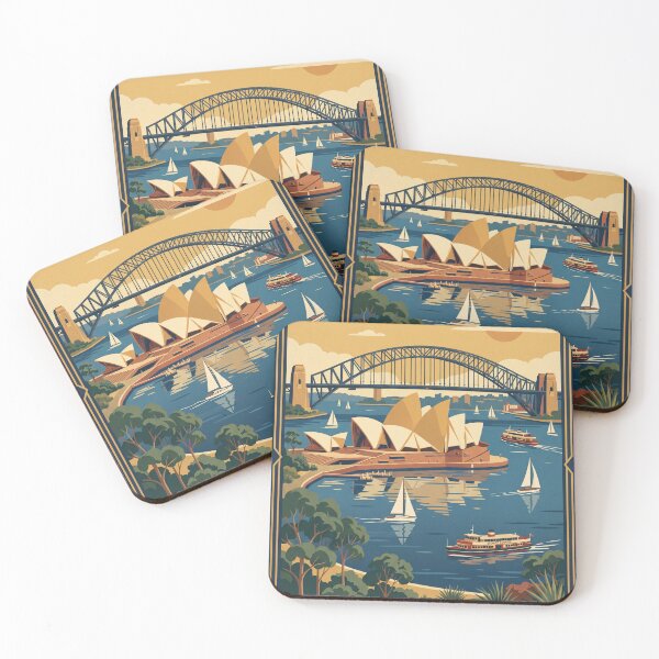 Item preview, Sydney Australia Vintage Travel Poster designed and sold by Bomax121.