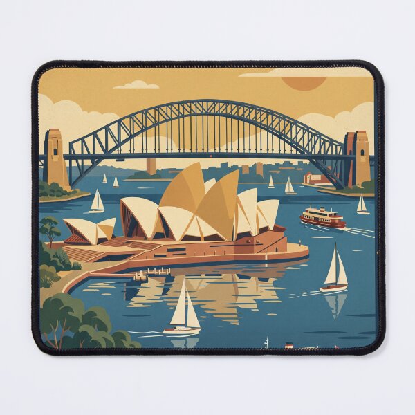 Item preview, Sydney Australia Vintage Travel Poster designed and sold by Bomax121.