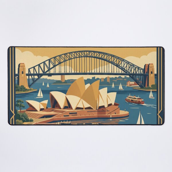 Item preview, Sydney Australia Vintage Travel Poster designed and sold by Bomax121.