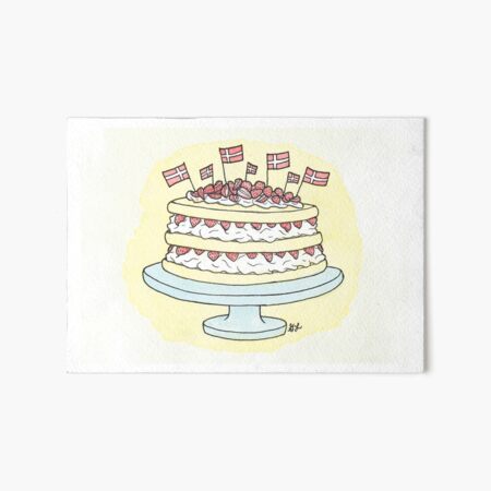 Birthday Layer Cake | Fødselsdag Lagkage Art Board Print