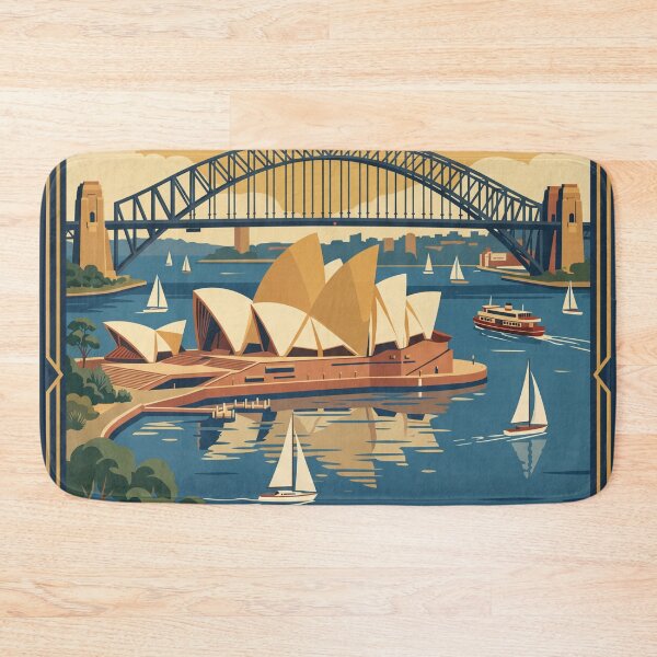Item preview, Sydney Australia Vintage Travel Poster designed and sold by Bomax121.