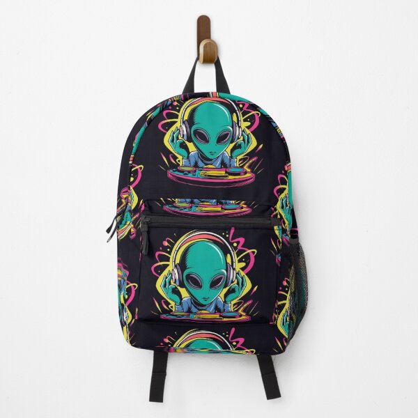 Item preview, Neon Alien DJ Rave Party Pop Art designed and sold by Outlet Raloel.