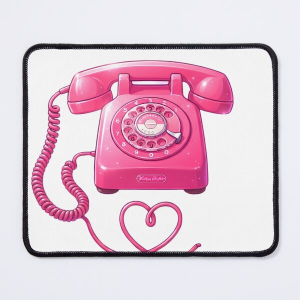 Item preview, Surreal Pink Vintage Telephone Dream Aesthetic Art designed and sold by ShopAndFun.