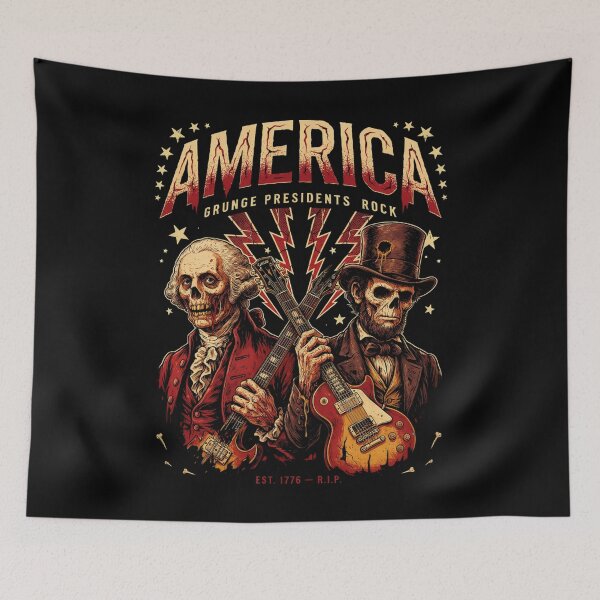Item preview, Presidents Rock Washington Lincoln Guitar America 250 Years v11 designed and sold by DarylWelsh2024.