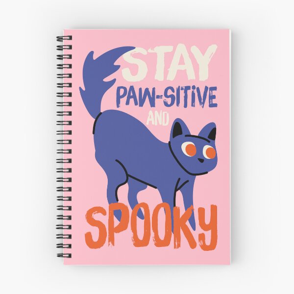 Item preview, Stay Pawsitive and Spooky Halloween Cat designed and sold by Panna Limon Store.
