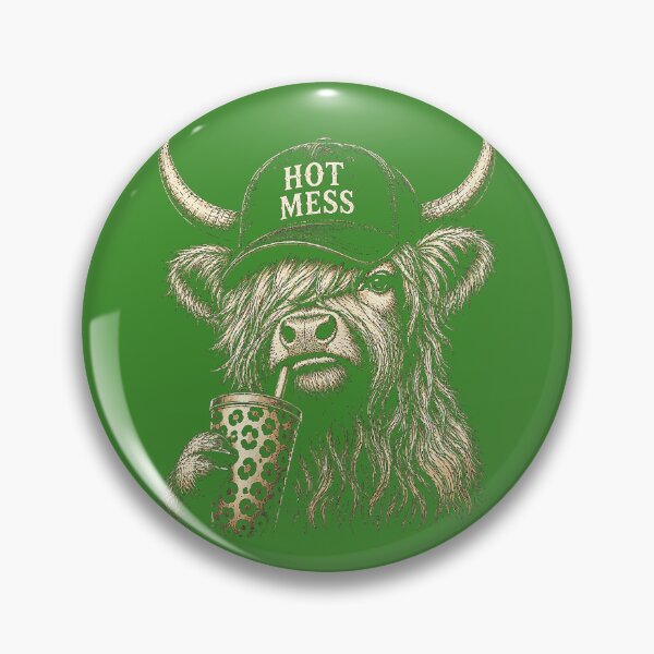 Item preview, Hot Mess Highland Cow Funny Cute Coffee Lover Graphic designed and sold by GreggRoss.