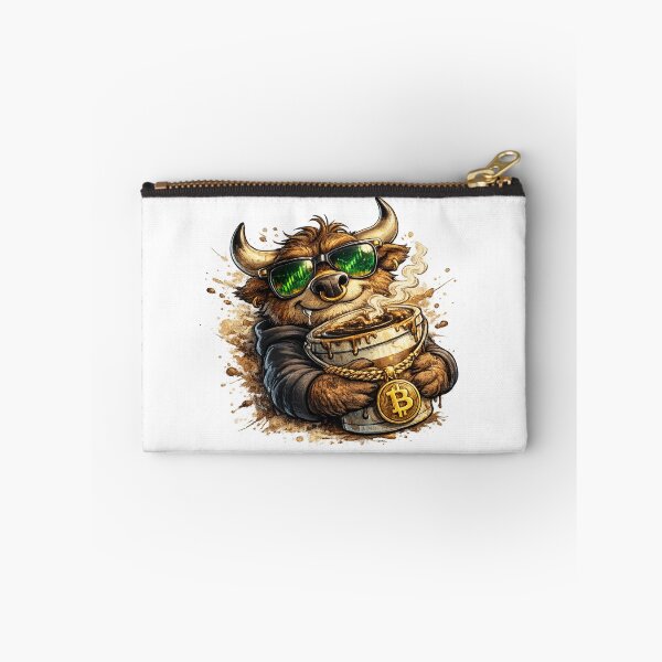 Item preview, Crypto Bull with Bitcoin Coffee designed and sold by AlexLineArt.