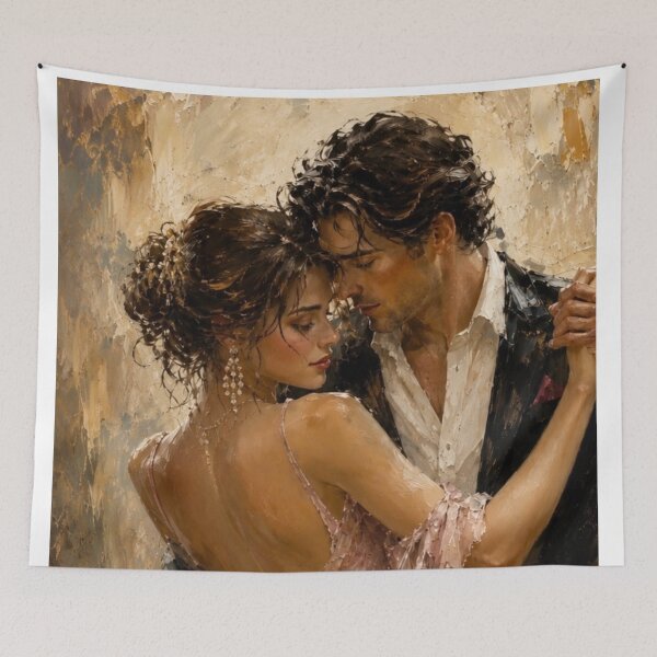 Item preview, Eternal Embrace | Impressionist dancing couple designed and sold by CottageArtistry.