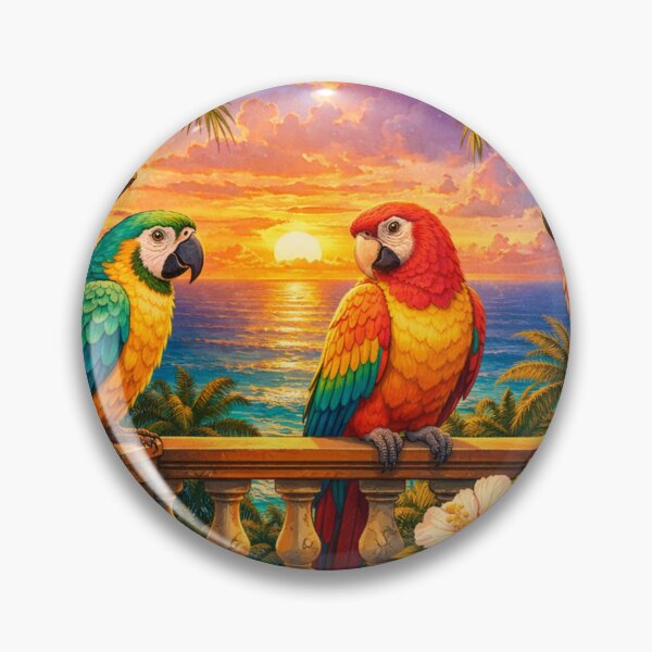 Item preview, Parrots at Sunset designed and sold by H A R L E I G H .