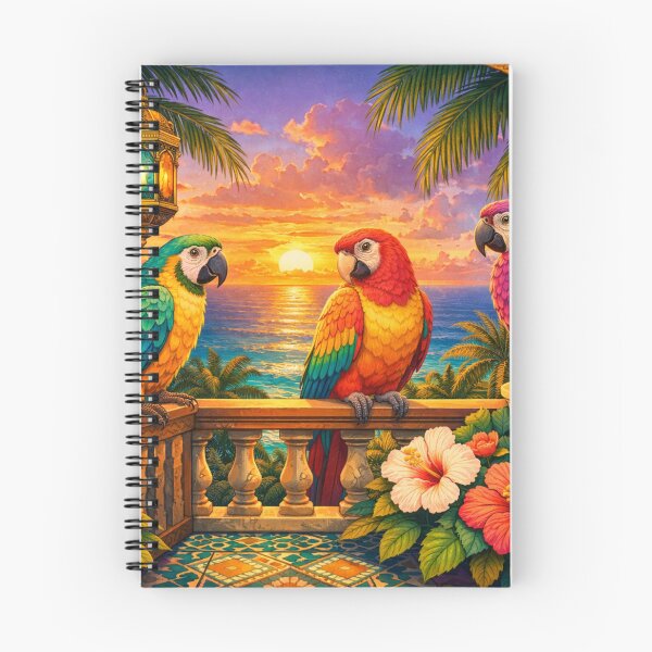 Item preview, Parrots at Sunset designed and sold by H A R L E I G H .