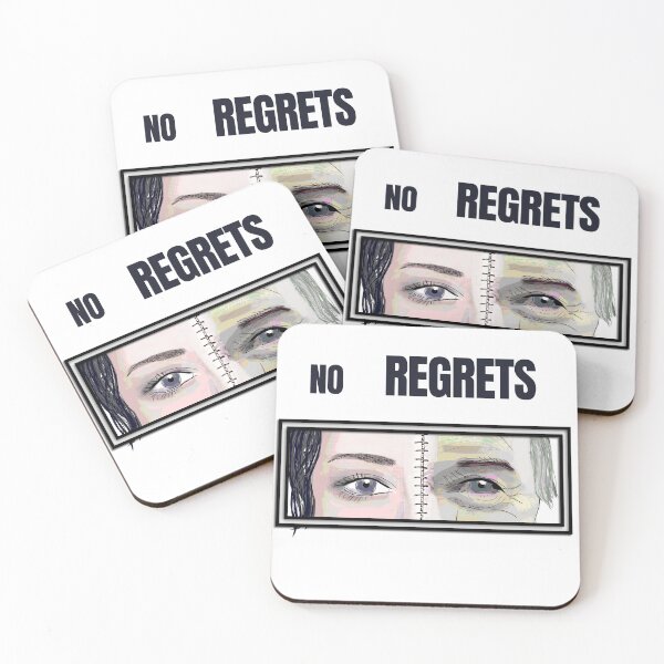 Item preview, No Regrets – Split Face Minimalist Art (Youth & Age Concept) designed and sold by ChiaraPagani.