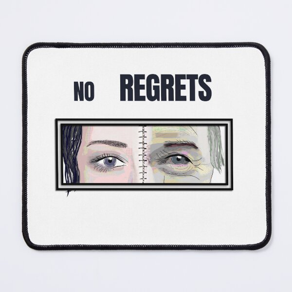 Item preview, No Regrets – Split Face Minimalist Art (Youth & Age Concept) designed and sold by ChiaraPagani.