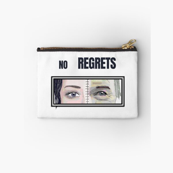 Item preview, No Regrets – Split Face Minimalist Art (Youth & Age Concept) designed and sold by ChiaraPagani.
