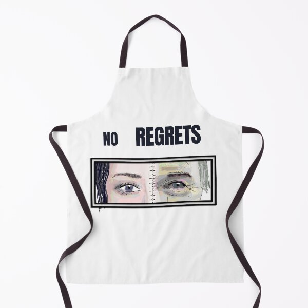 Item preview, No Regrets – Split Face Minimalist Art (Youth & Age Concept) designed and sold by ChiaraPagani.