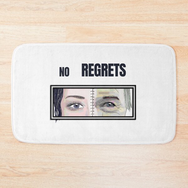 Item preview, No Regrets – Split Face Minimalist Art (Youth & Age Concept) designed and sold by ChiaraPagani.