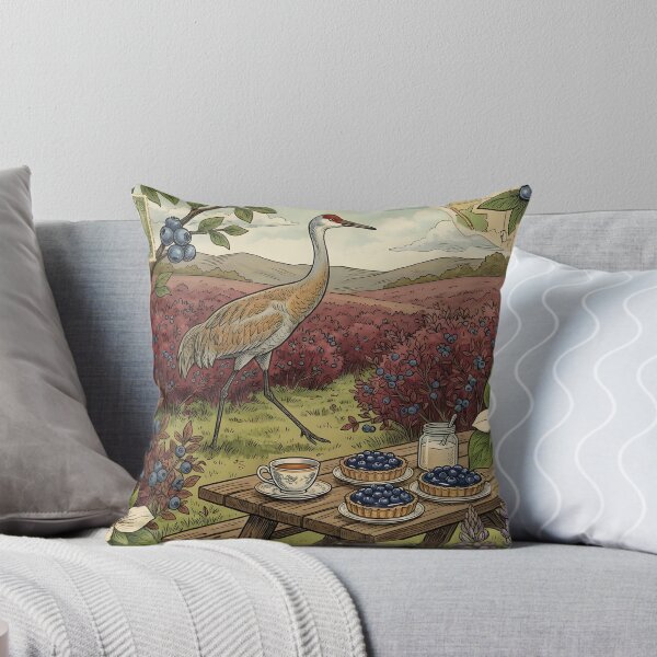 Item preview, Crane Among Blueberries and Vintage Countryside Picnic designed and sold by CoffeeinBloom.