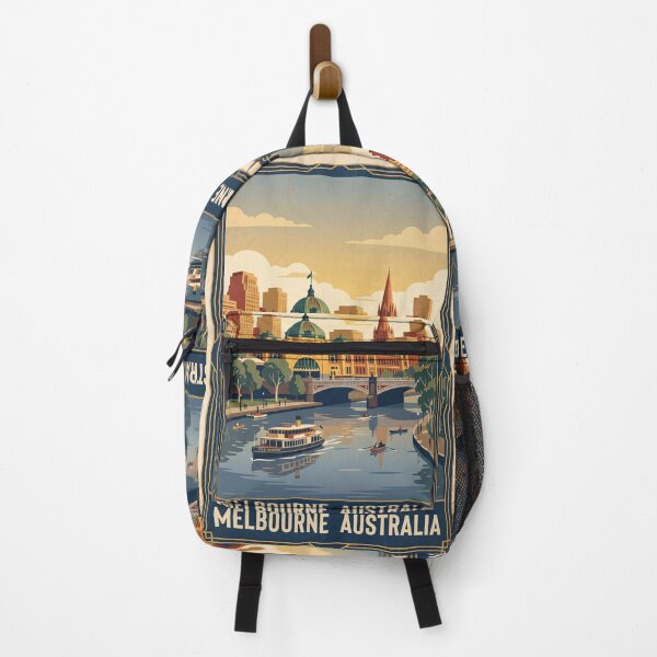 Item preview, Melbourne Australia Vintage Travel Poster designed and sold by Bomax121.