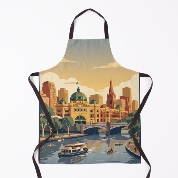 Item preview, Melbourne Australia Vintage Travel Poster designed and sold by Bomax121.