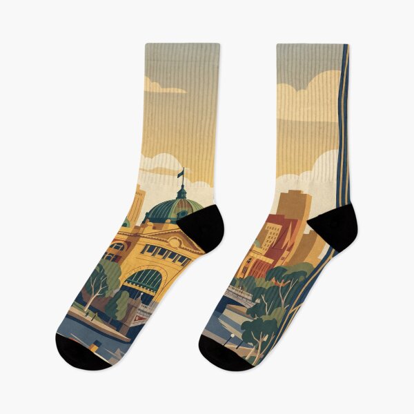 Item preview, Melbourne Australia Vintage Travel Poster designed and sold by Bomax121.