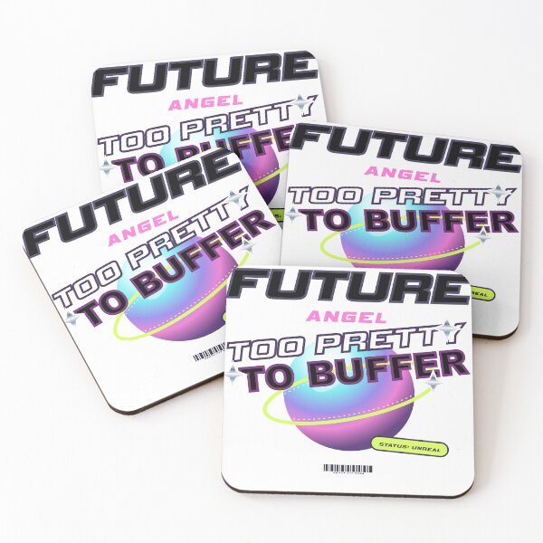 Item preview, Too Pretty to Buffer – Y2K Magazine Cover Aesthetic Design designed and sold by FlamoArt.