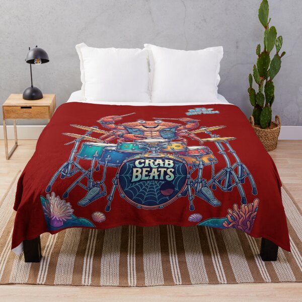 Item preview, Crab Beats Funny Drummer Under the Sea Animal Playing Drums designed and sold by Evelashop.