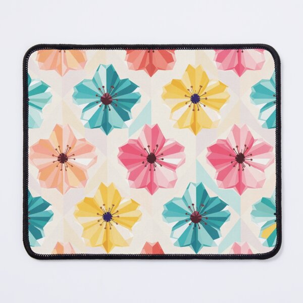 Item preview, Colorful Retro Floral Geometric Pattern designed and sold by IntelliMindDesigns.