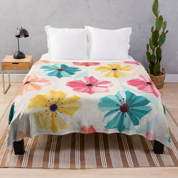 Item preview, Colorful Retro Floral Geometric Pattern designed and sold by IntelliMindDesigns.