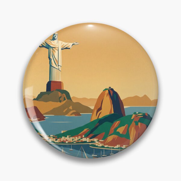 Item preview, Rio de Janeiro Brazil Vintage Travel Poster designed and sold by Bomax121.