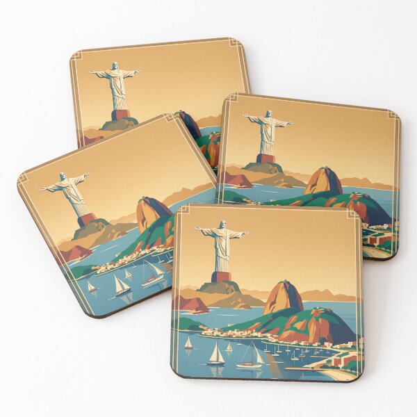 Item preview, Rio de Janeiro Brazil Vintage Travel Poster designed and sold by Bomax121.