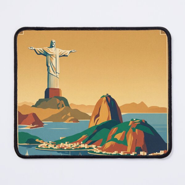 Item preview, Rio de Janeiro Brazil Vintage Travel Poster designed and sold by Bomax121.