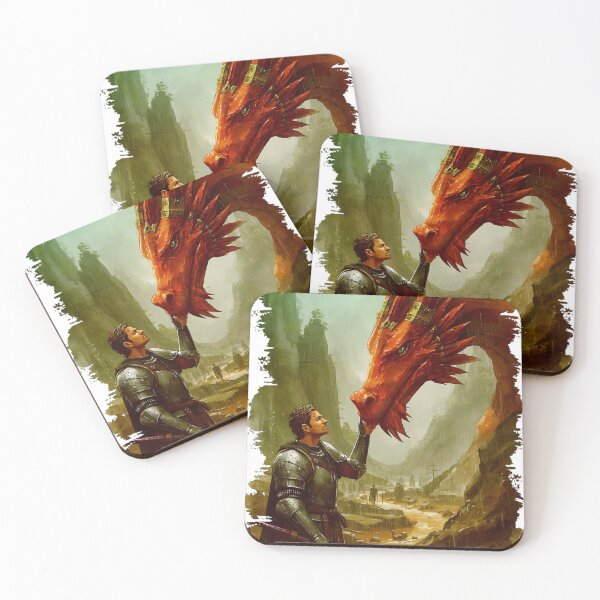 Item preview, Knight and Red Dragon Fantasy Art | Medieval Mythical Creature T-Shirt designed and sold by Wirath Shop.