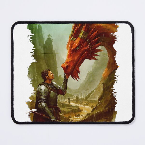 Item preview, Knight and Red Dragon Fantasy Art | Medieval Mythical Creature T-Shirt designed and sold by Wirath Shop.